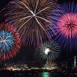 関門橋花火