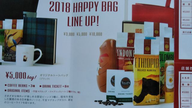 タリーズ福袋201803