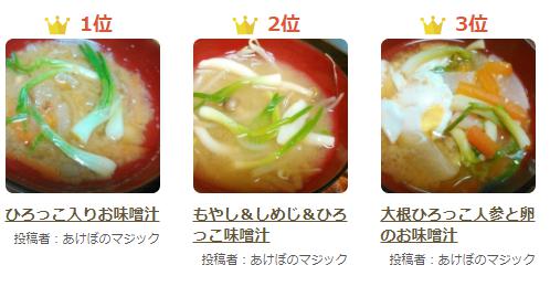 ひろっこ味噌汁