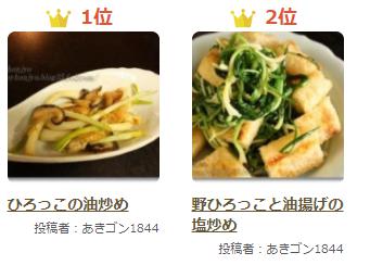ひろっこ油炒め